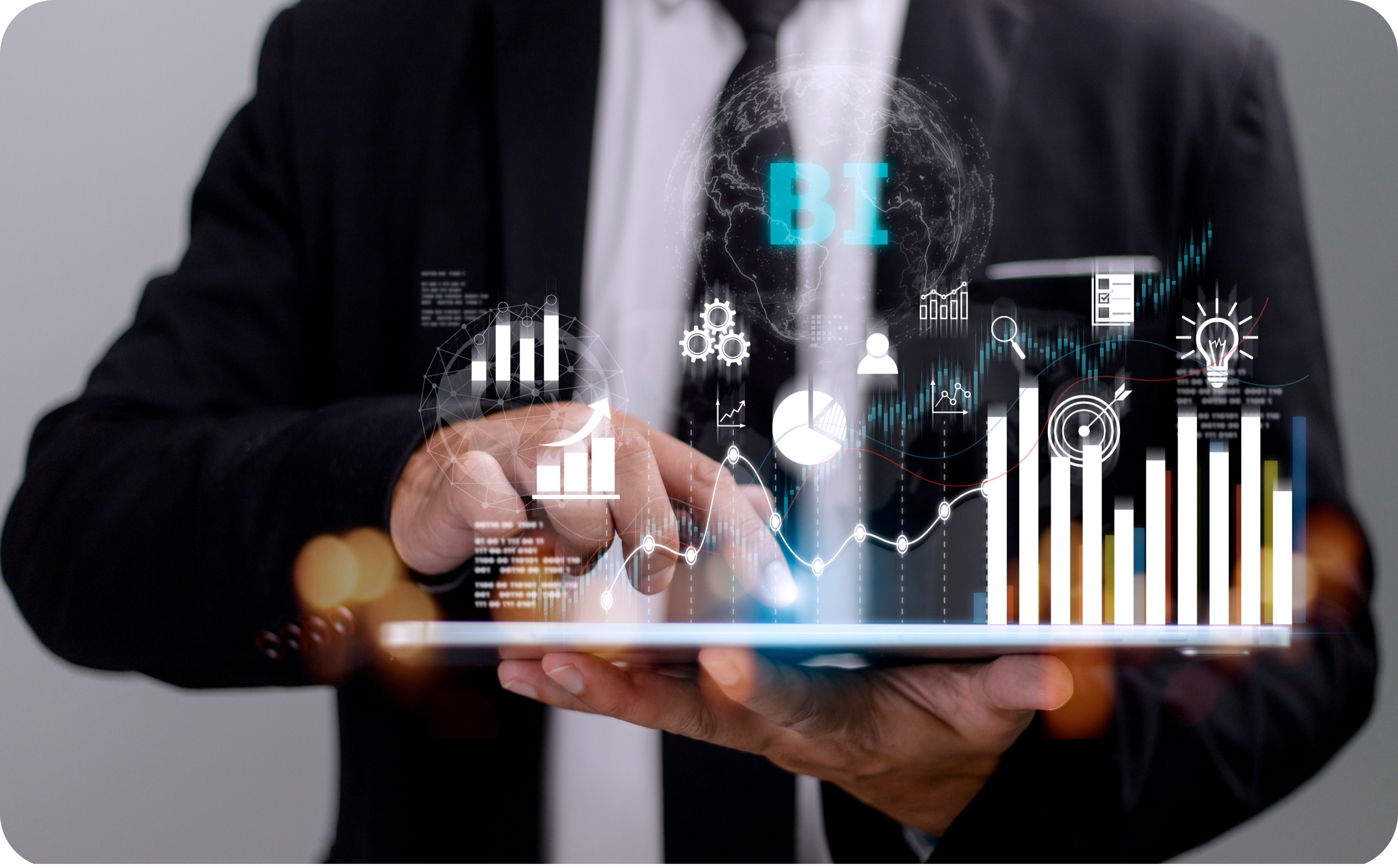 Team working on computers